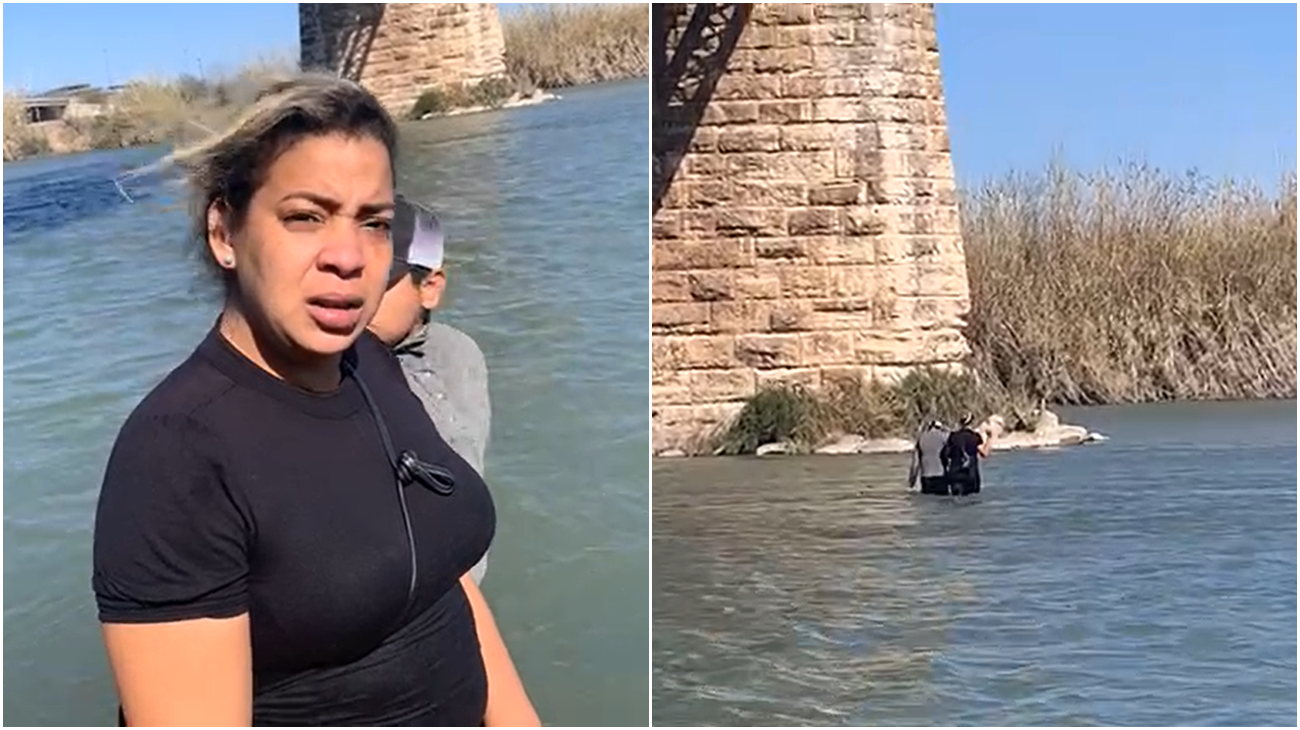 Entre lágrimas y muy nerviosa, cubana cruza el río Bravo para llegar a EEUU (video)