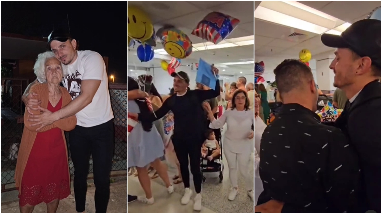 Así fue la llegada a EEUU de Ariel, el nieto de Martha, la abuelita cubana viral (video)